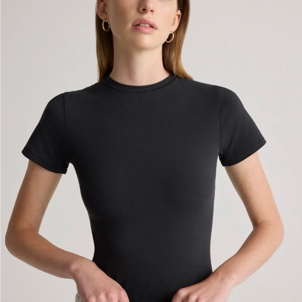 Quince Stretch Cotton Jersey Fitted T-Shirt - XS